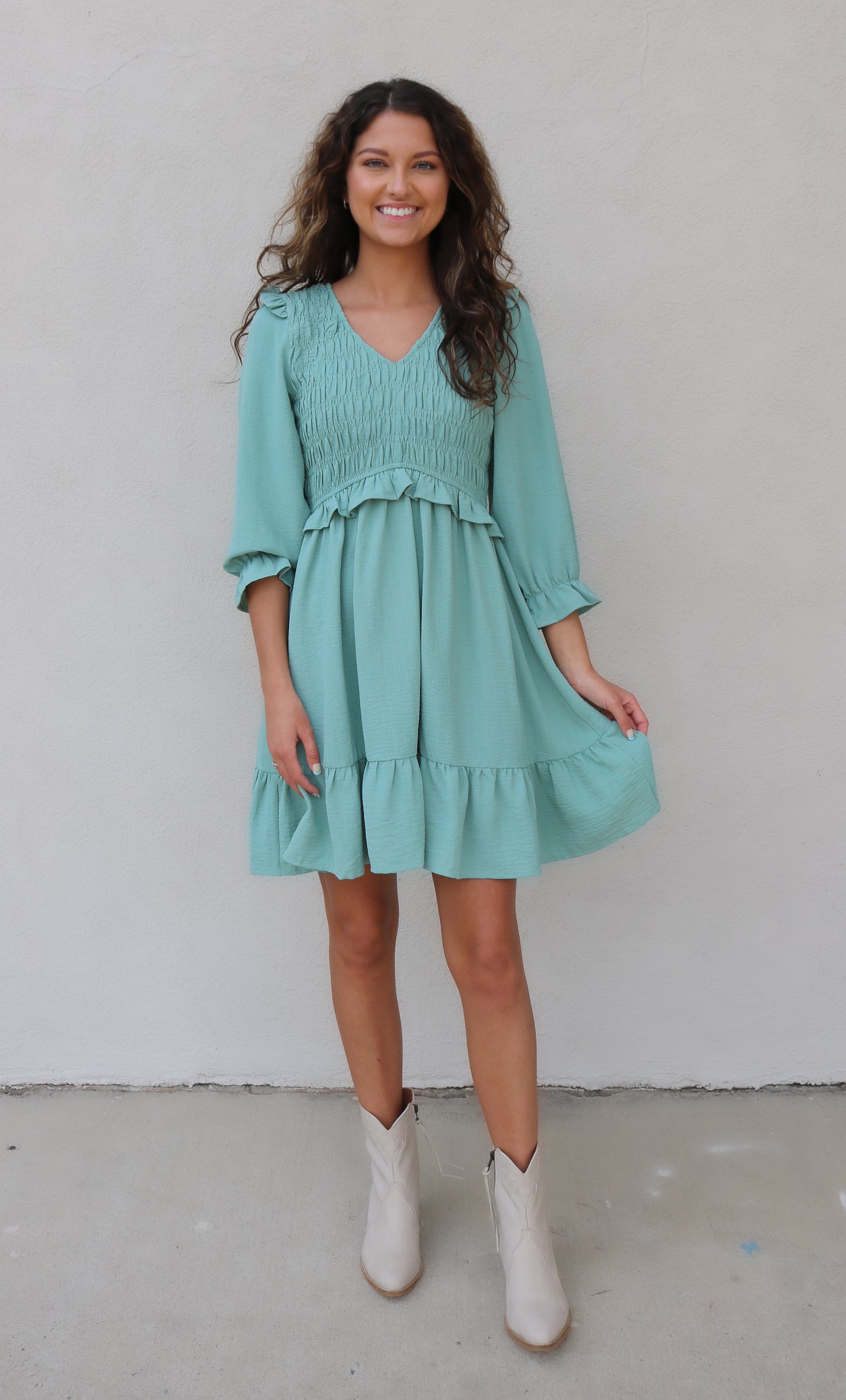 Britney Dress- Light Green