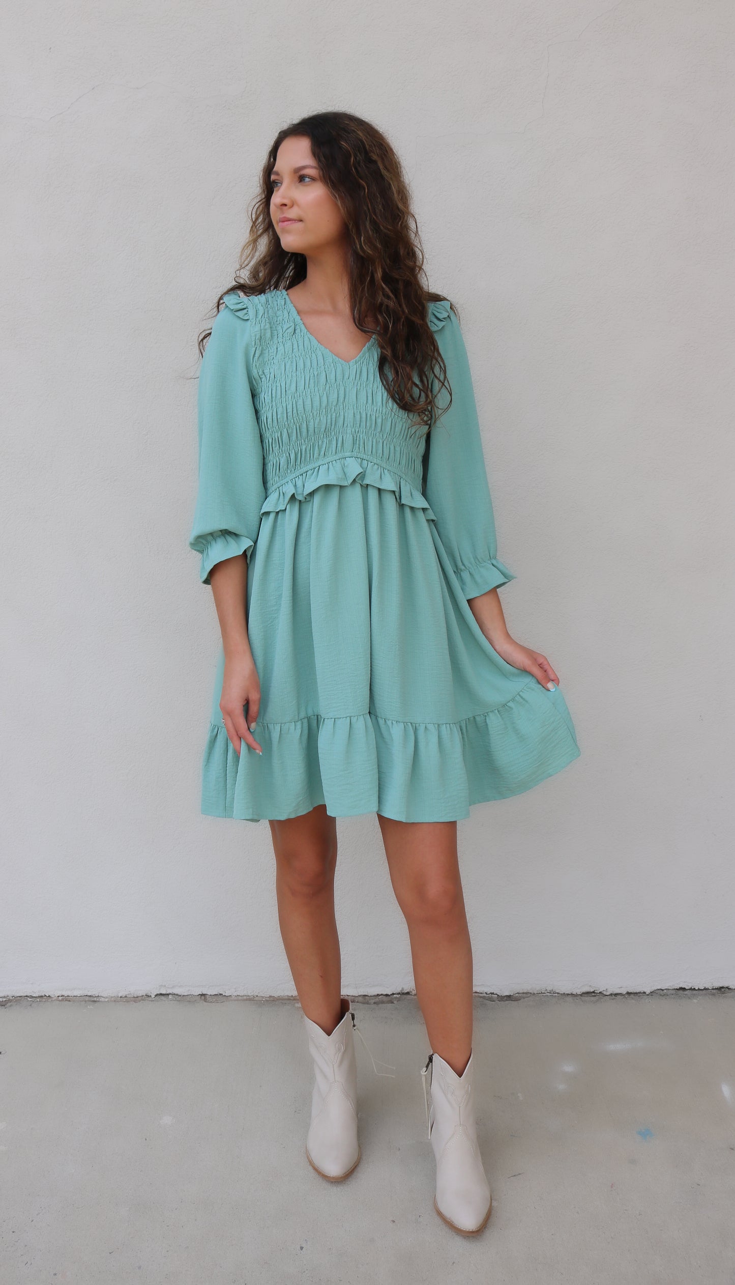 Britney Dress- Light Green