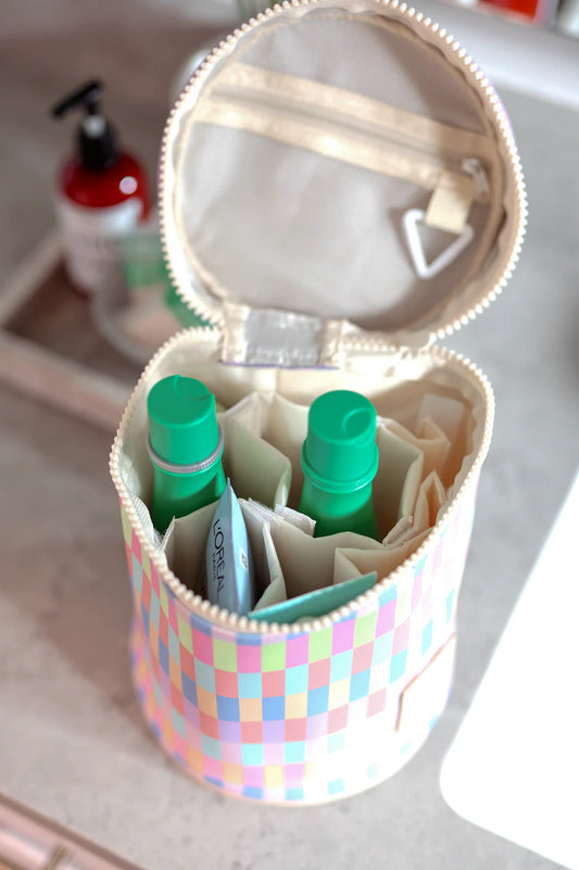 Happy Days Ahead Barrel Toiletry Bag