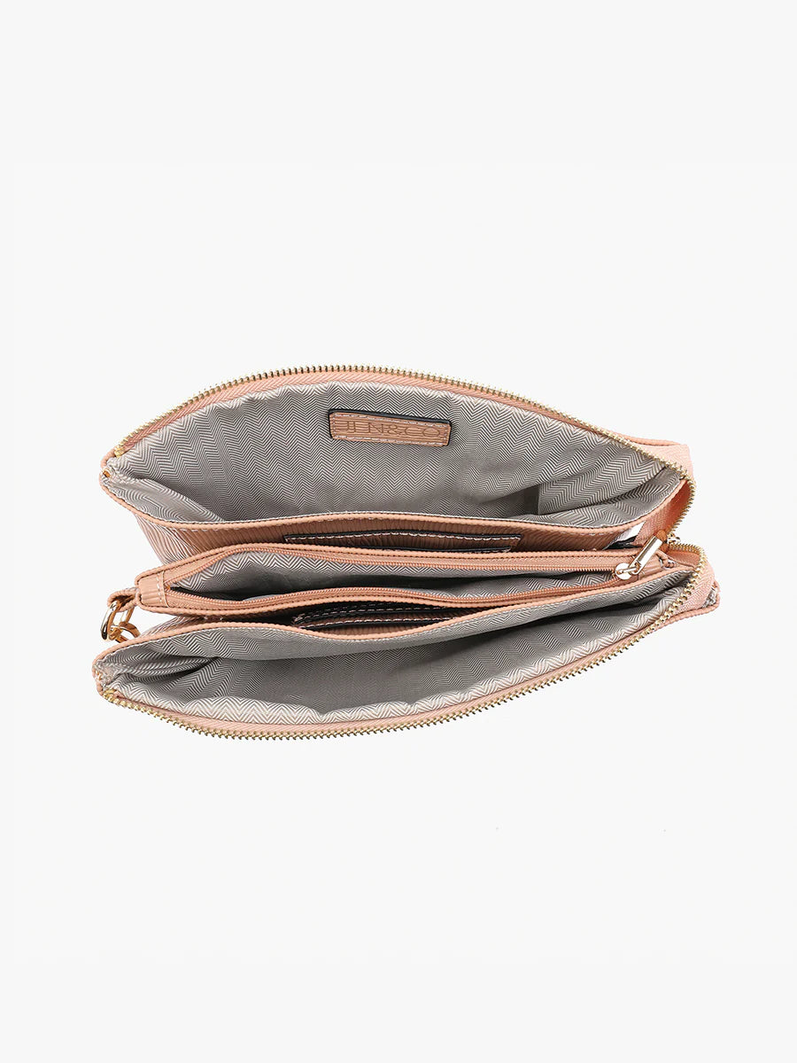 Izzy Textured Crossbody- Taupe