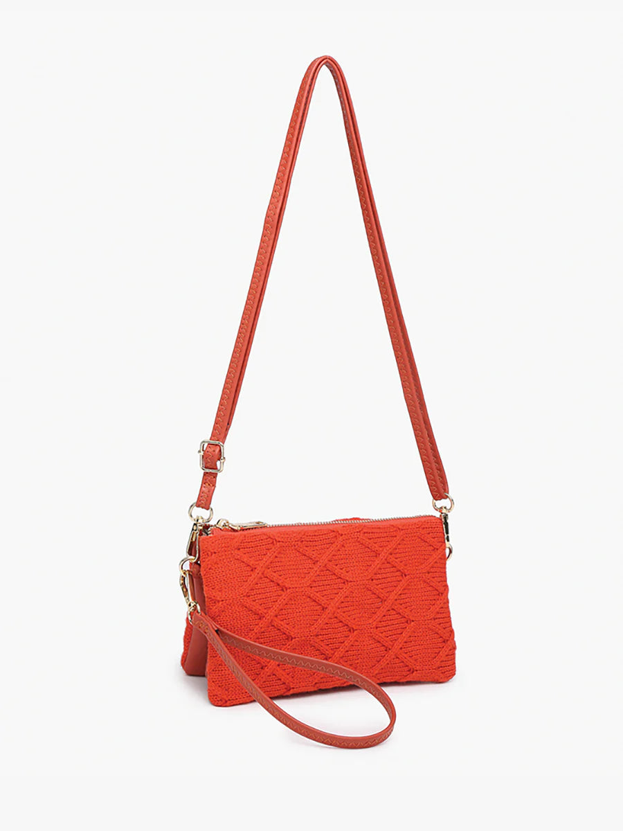 Riley Sweater Crossbody- Red