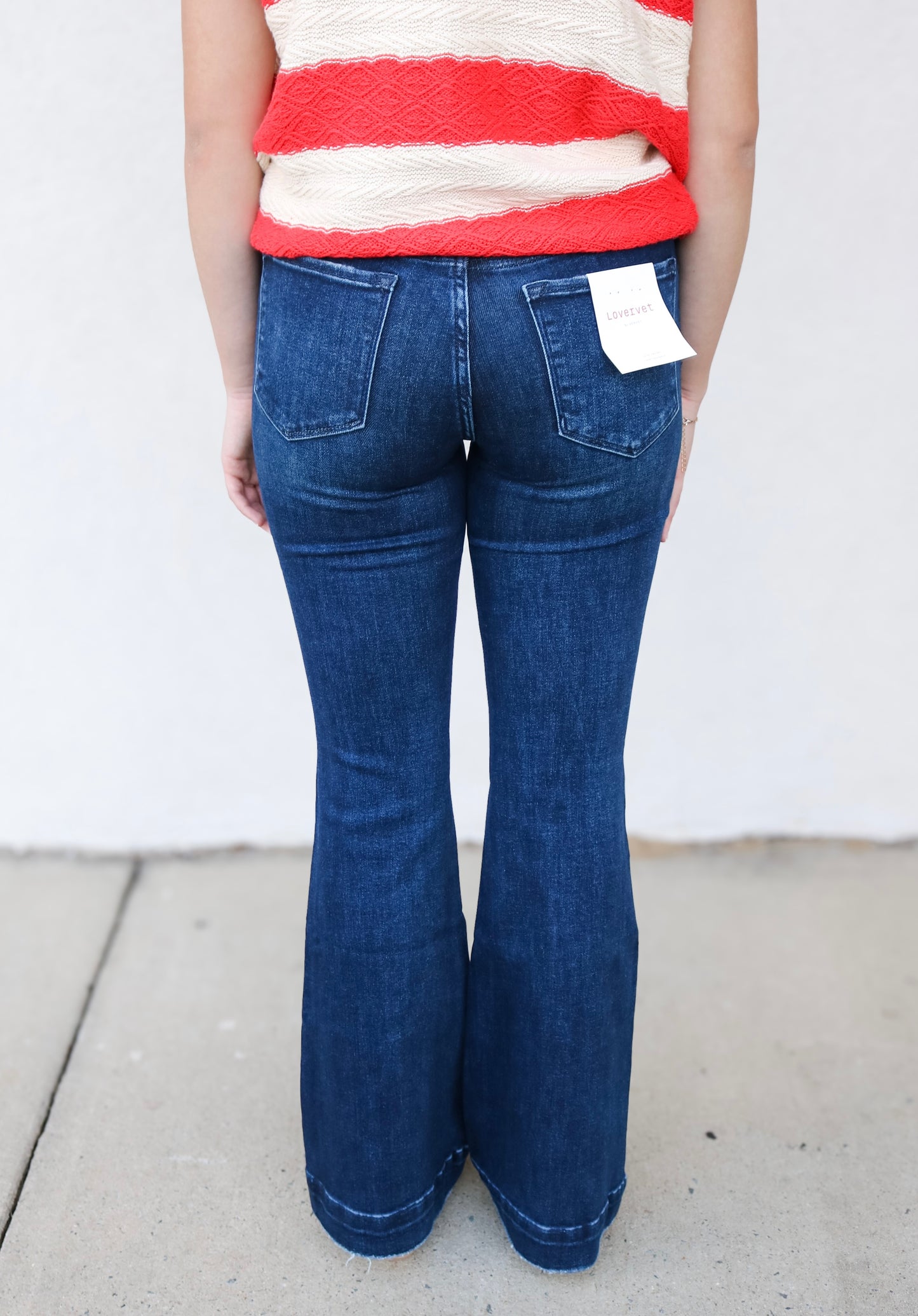 Lovervet Mid Rise Flare Jeans- Trouser Hem