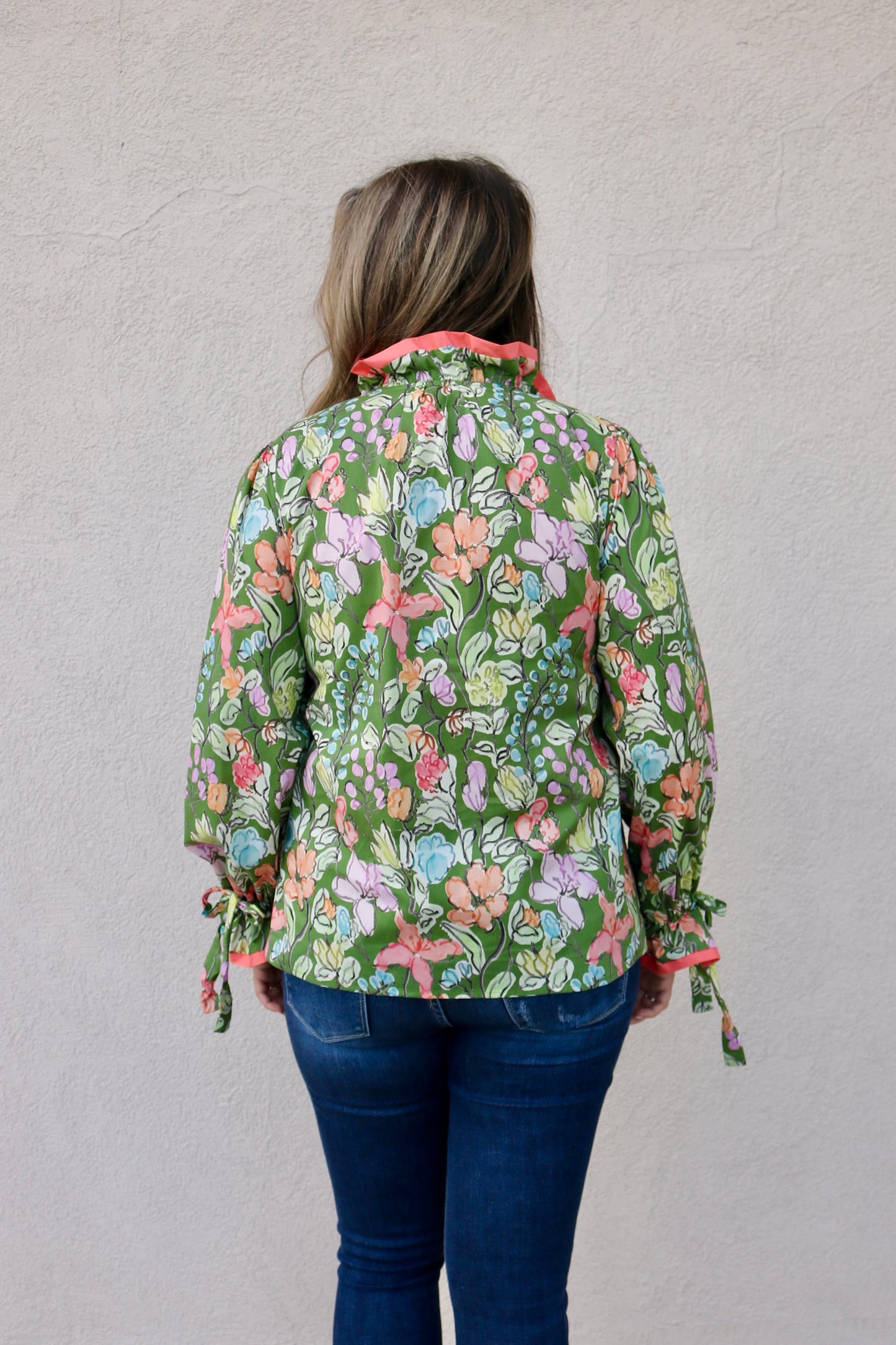 Floral Tie Sleeve Top