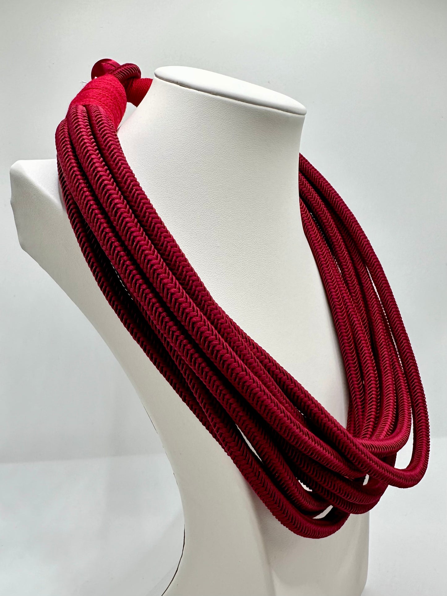Burgundy Rope Necklace