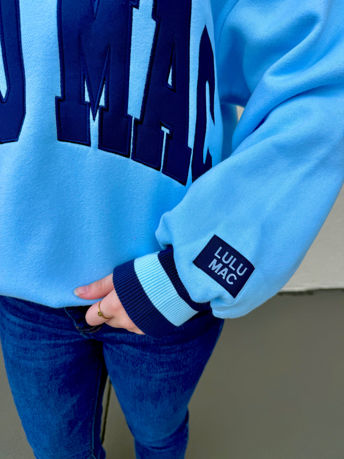 Lulu Mac Baby Blue Crewneck Sweatshirt