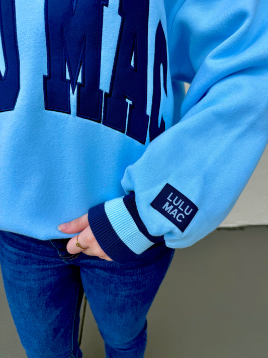 Lulu Mac Baby Blue Crewneck Sweatshirt