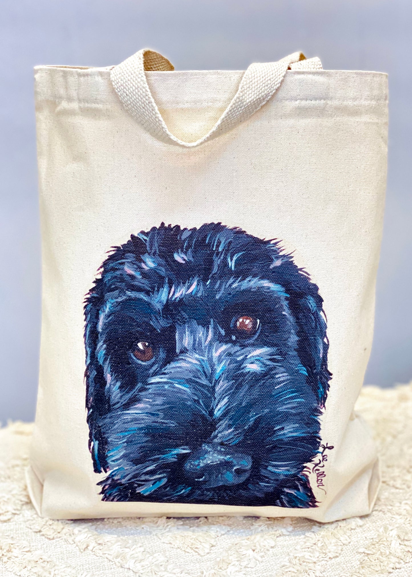 Canvas Tote - Black Doodle