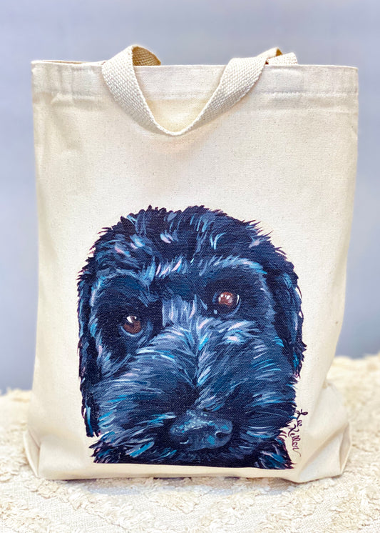 Canvas Tote - Black Doodle