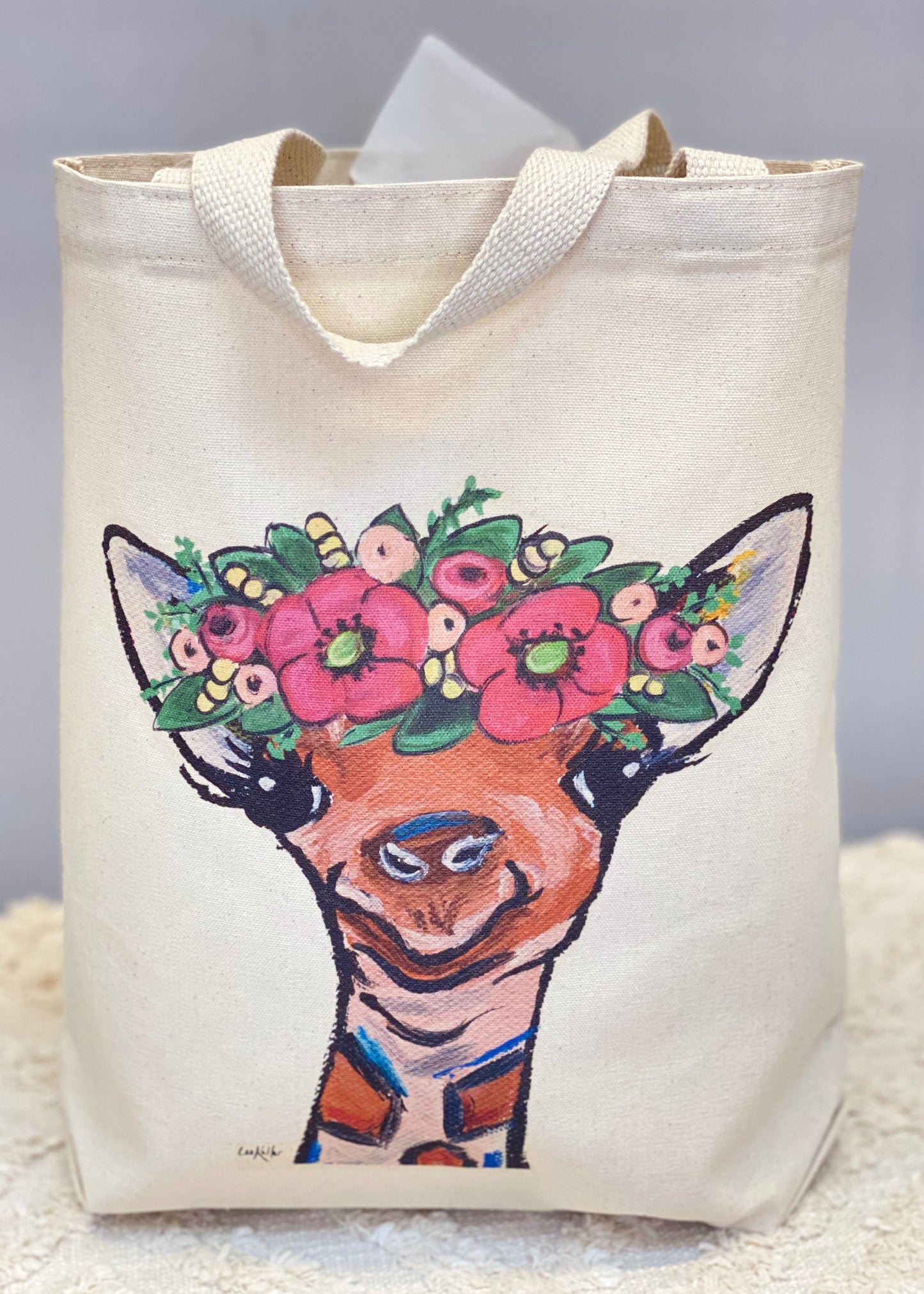 Canvas Tote - Baby Giraffe