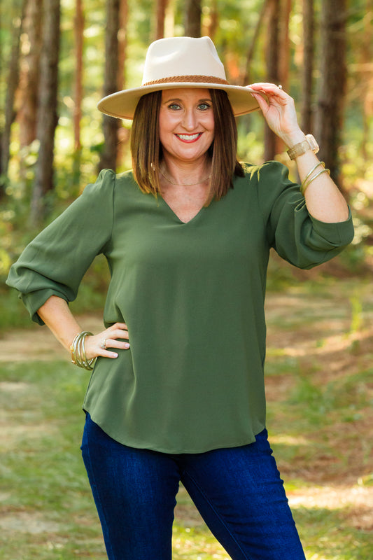 Megan Top - Olive