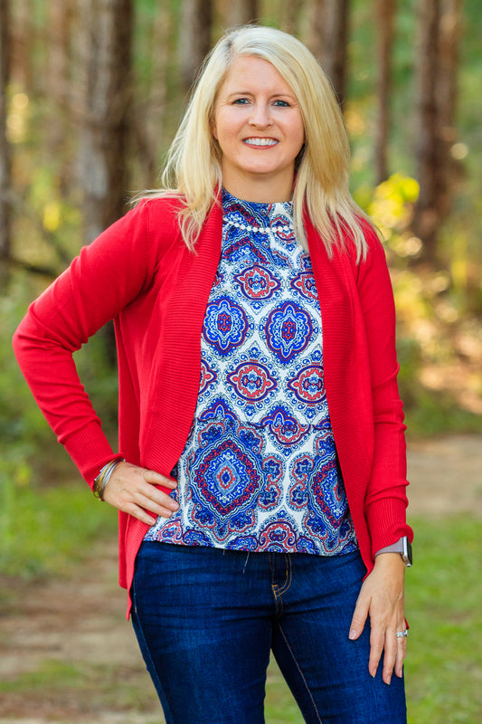 Clayton Cardigan - Red