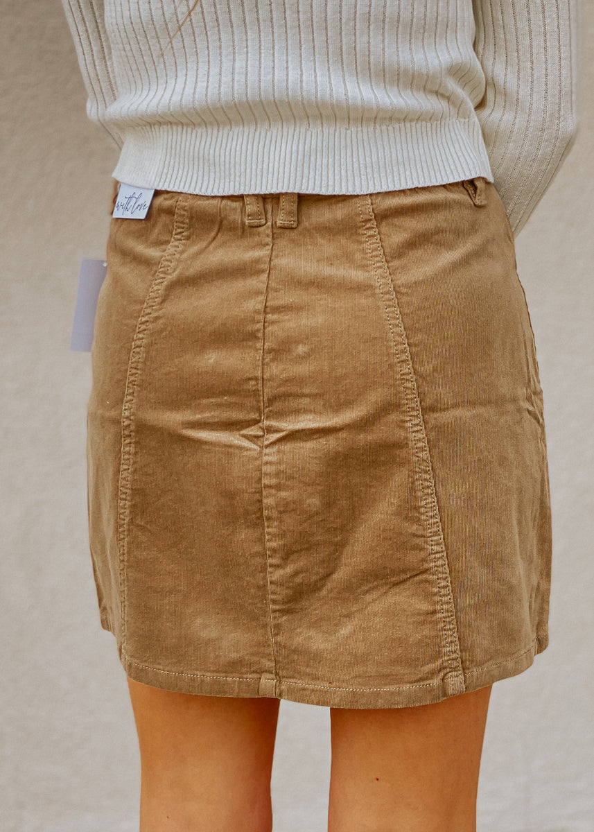 Carmen Corduroy Skirt - Natural