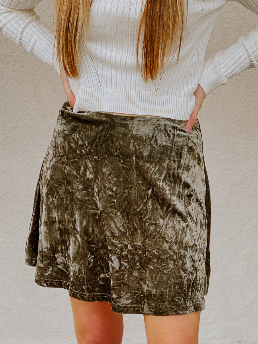 Vera Velvet Mini Skirt