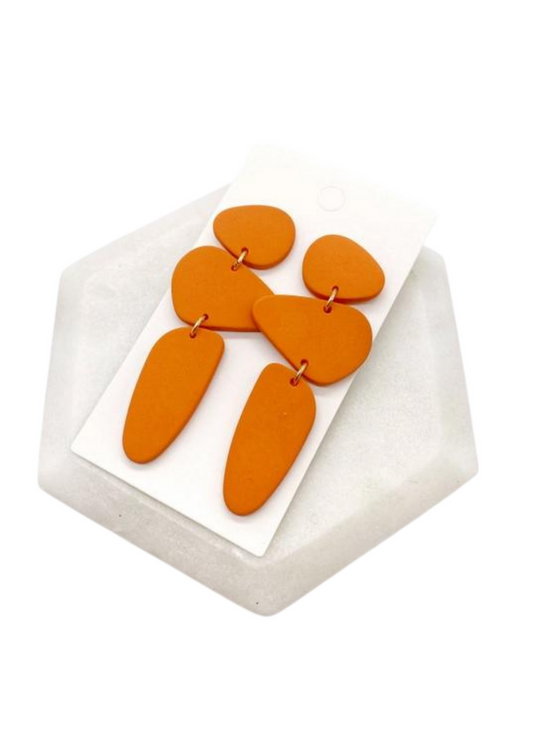 Mod Stacked Clay Earrings