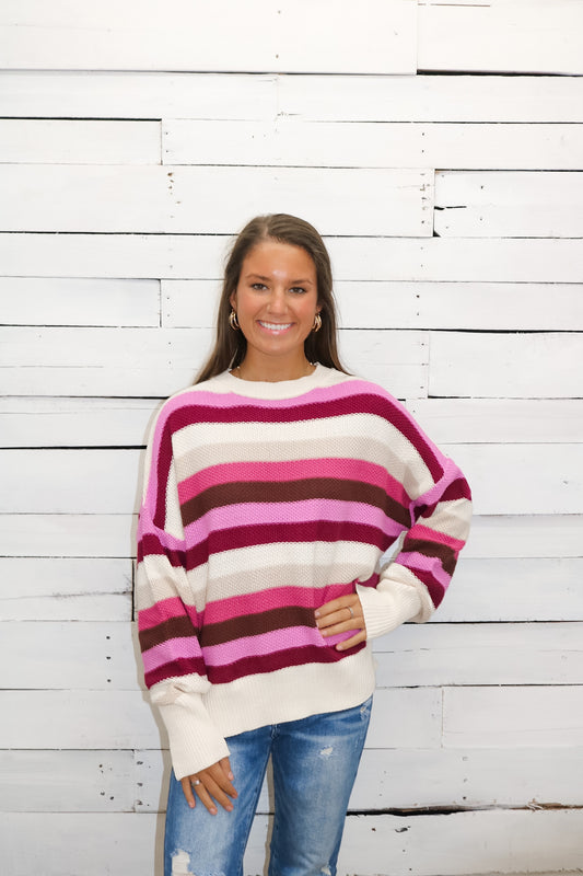 Camilla Striped Sweater - Light