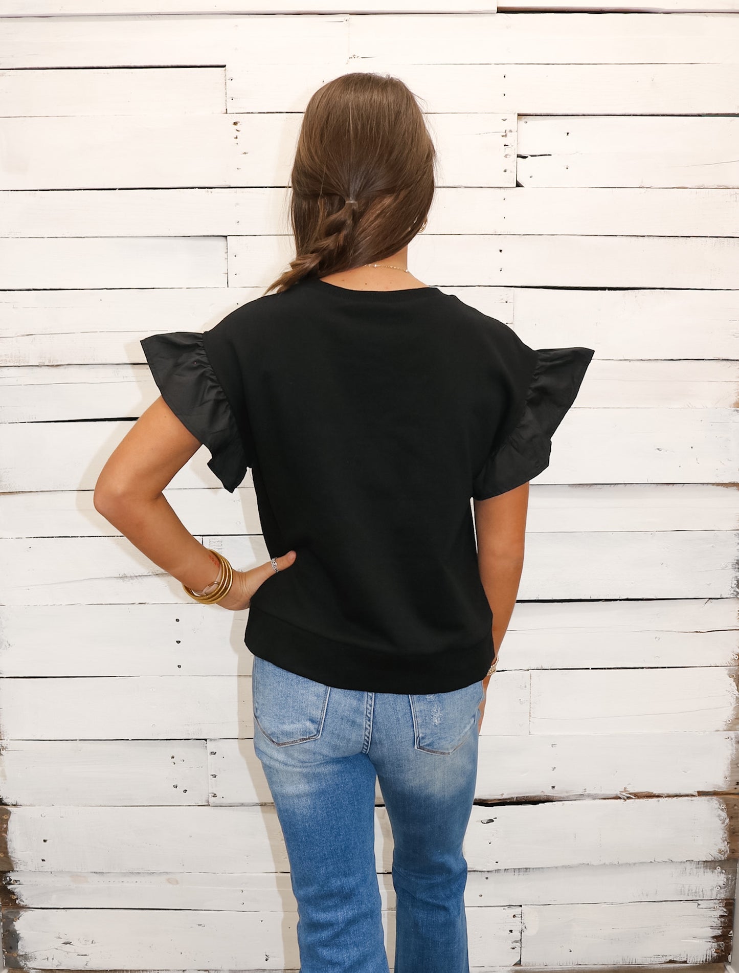 Emilee Bow Top - Black