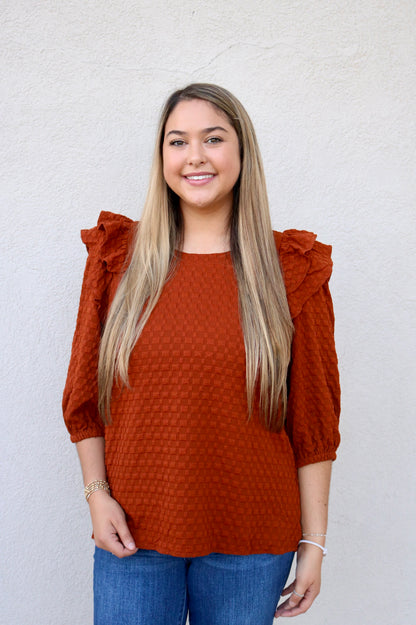 Olivia Rust Fall Top