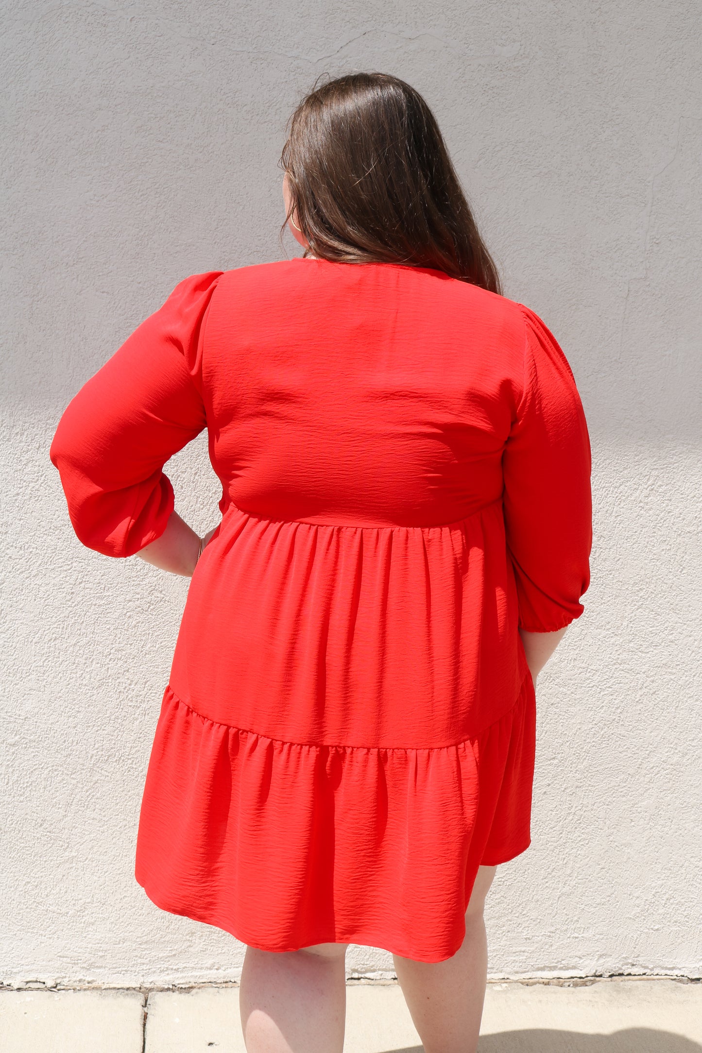 Curvy Elaine Dress- Red