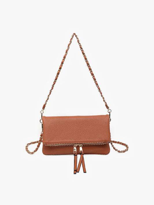 Julie Studded Crossbody- Brown