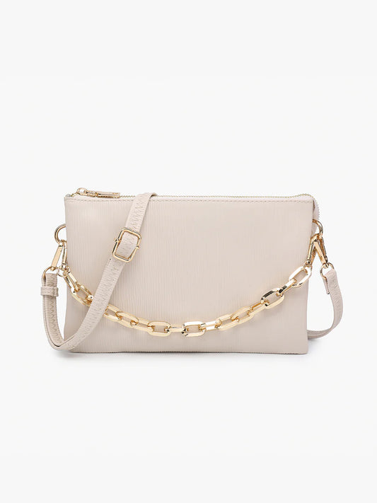 Izzy Textured Crossbody- Cream