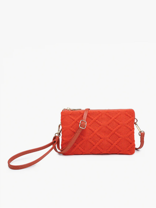 Riley Sweater Crossbody- Red
