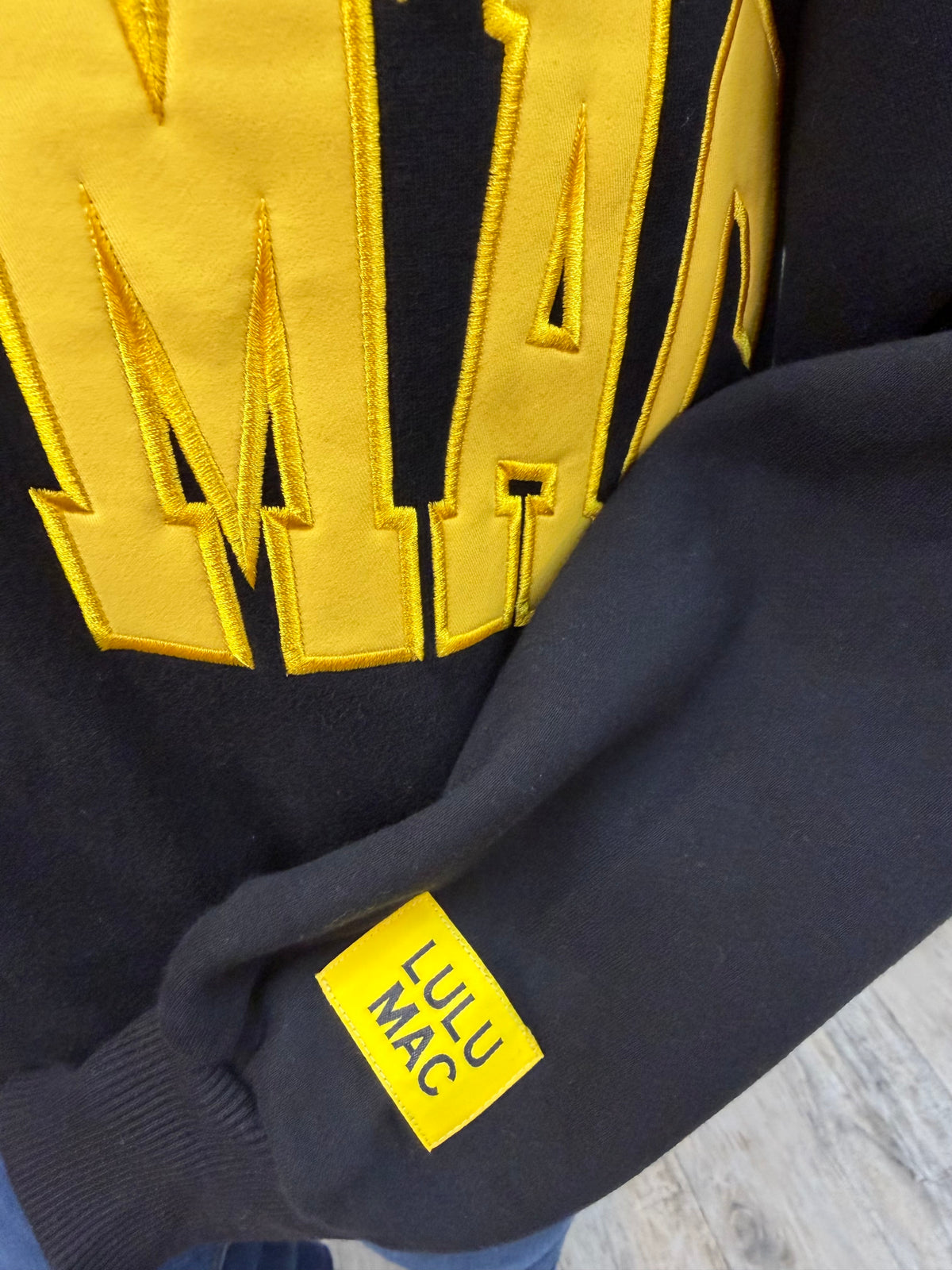 Lulu Mac Black & Gold Crewneck Sweatshirt
