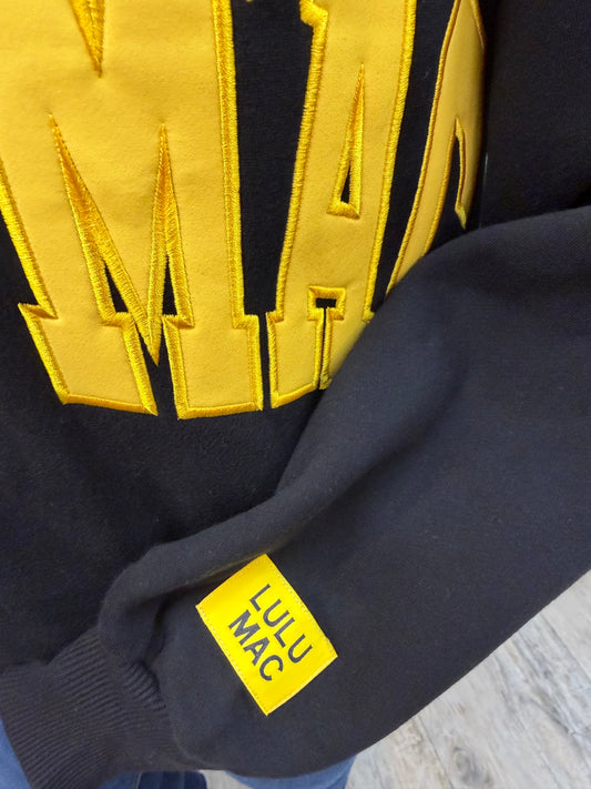 Lulu Mac Black & Gold Crewneck Sweatshirt
