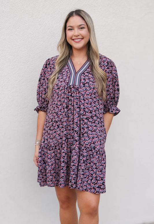 Geometric Print Dress