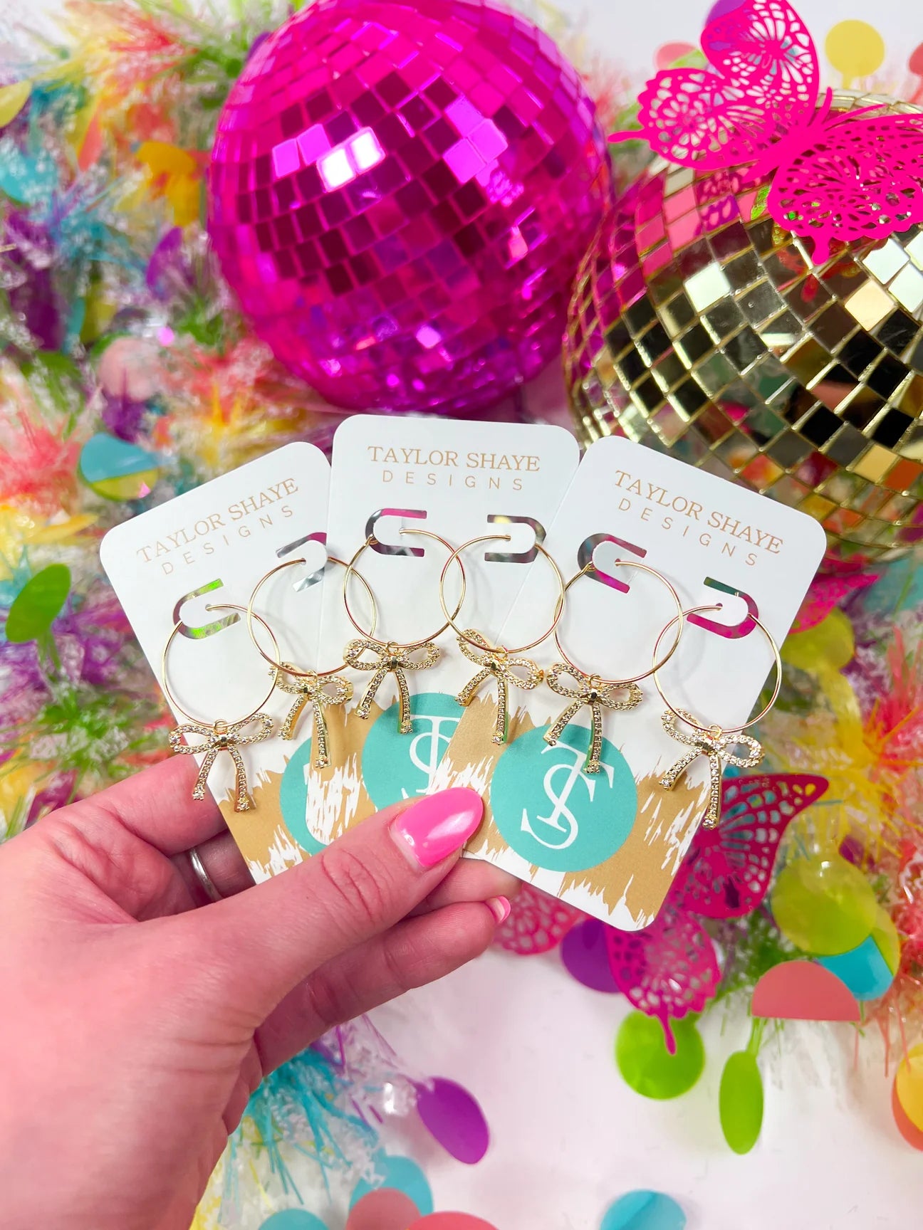 Taylor Shaye Bow Hoop Earrings