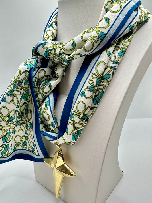 Gold Star Scarf Necklace