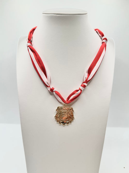Bulldog Scarf Necklace
