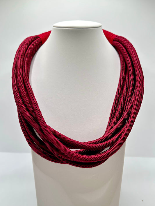 Burgundy Rope Necklace