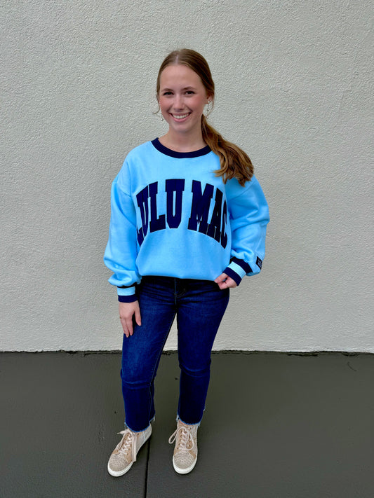 Lulu Mac Baby Blue Crewneck Sweatshirt