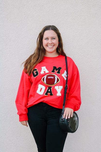 Gameday Patch Letter Sweatshirt