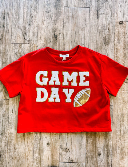 Game Day Patches Cropped Tee