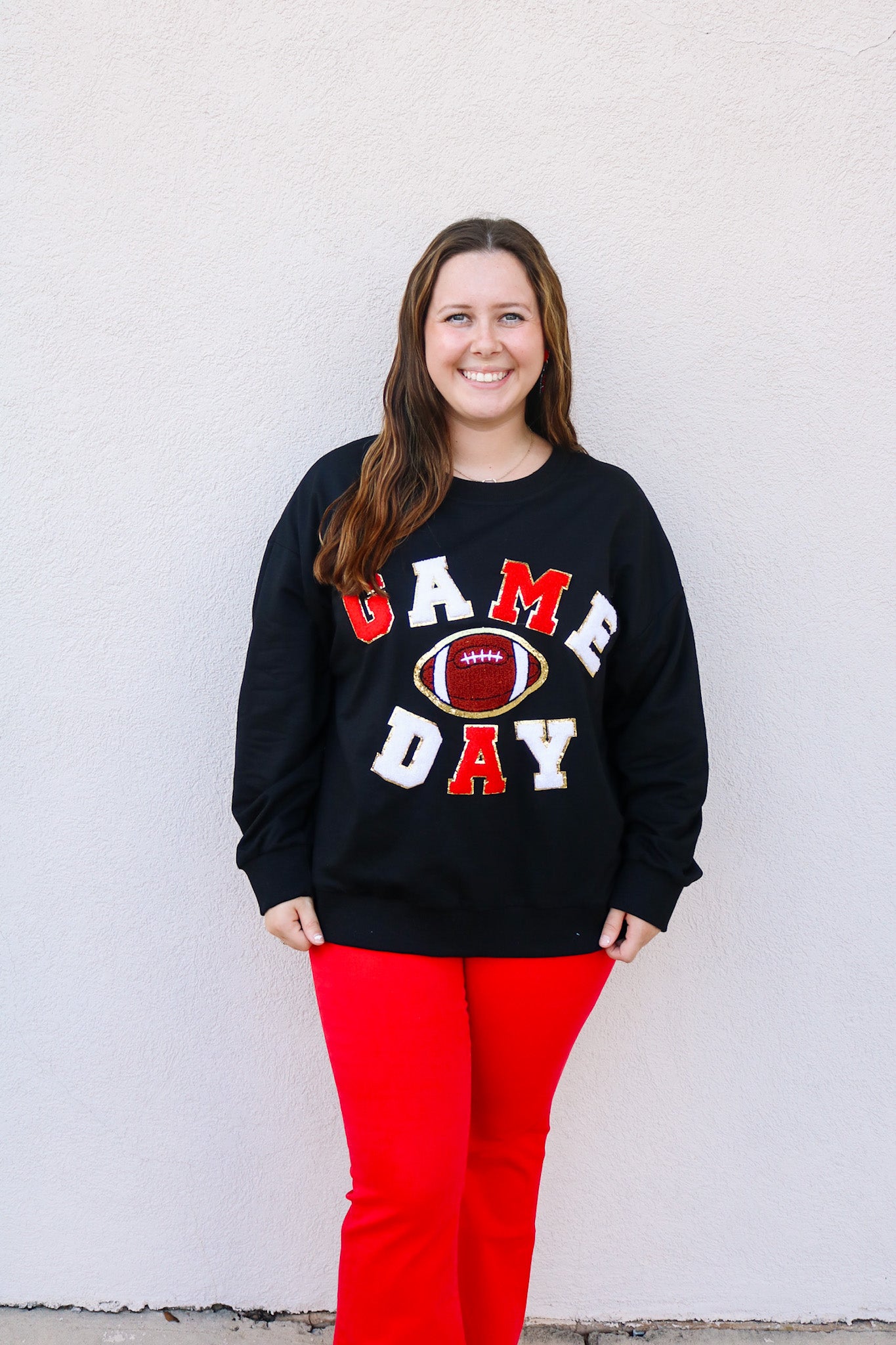 Gameday Patch Letter Sweatshirt