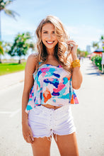 Load image into Gallery viewer, BuddyLove: Athena Flowy Crop Tank - Caicos