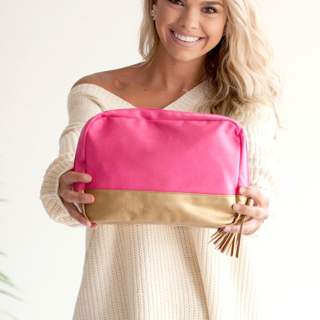 Cabana Cosmetic Bag - Hot Pink