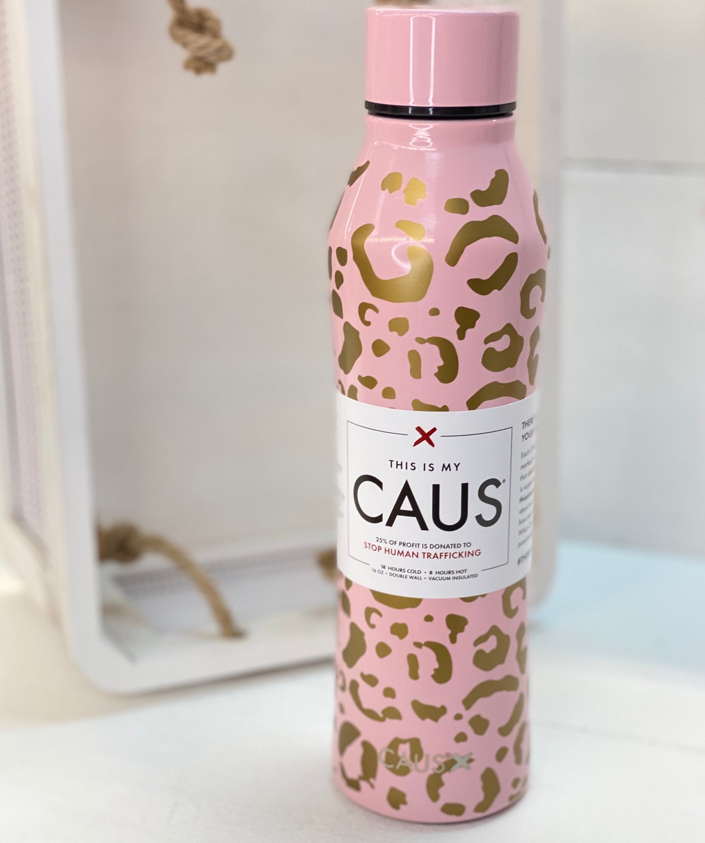 CAUS Bottle - Pink Leopard
