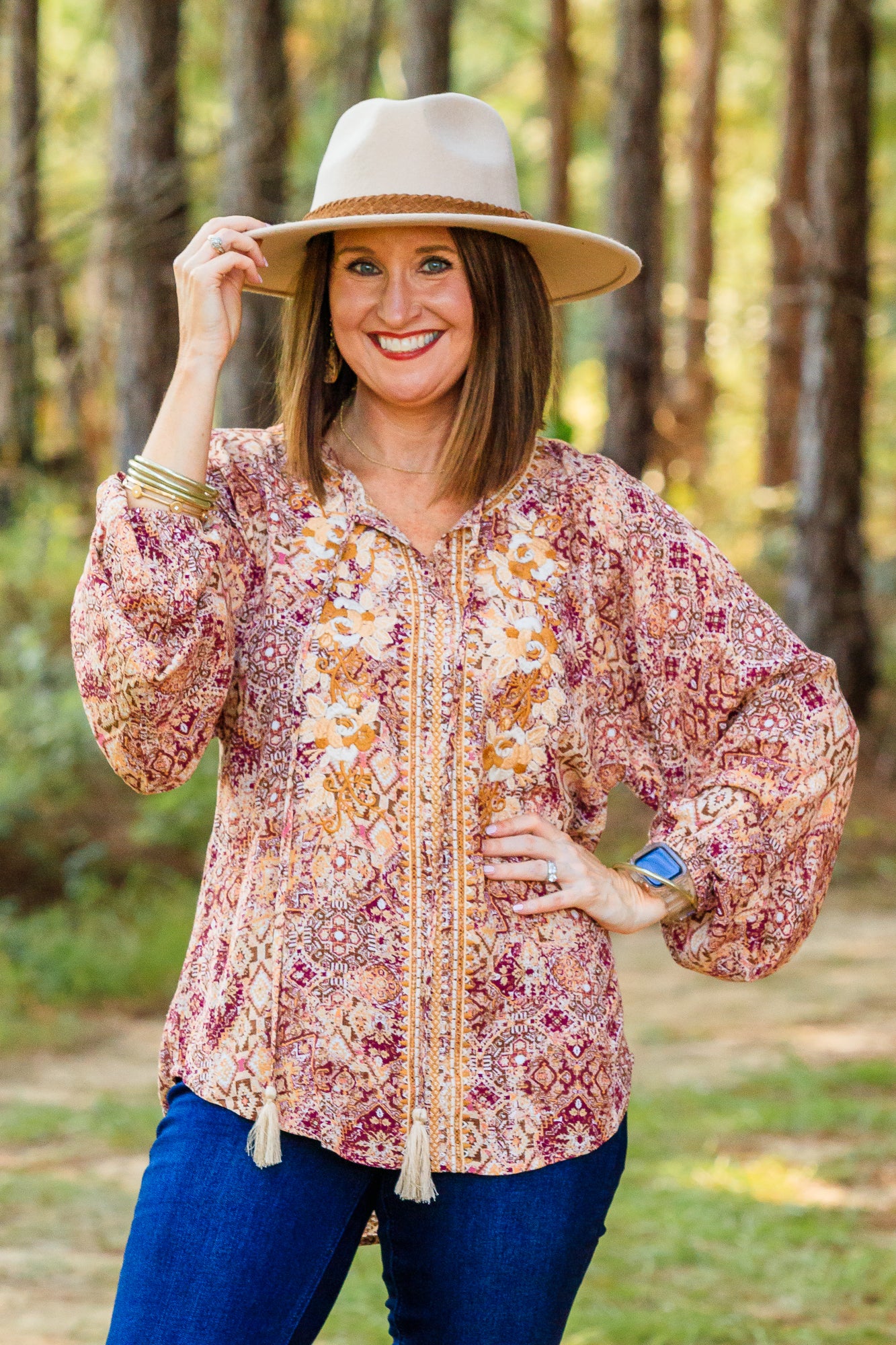 Sawyer Embroidered Top