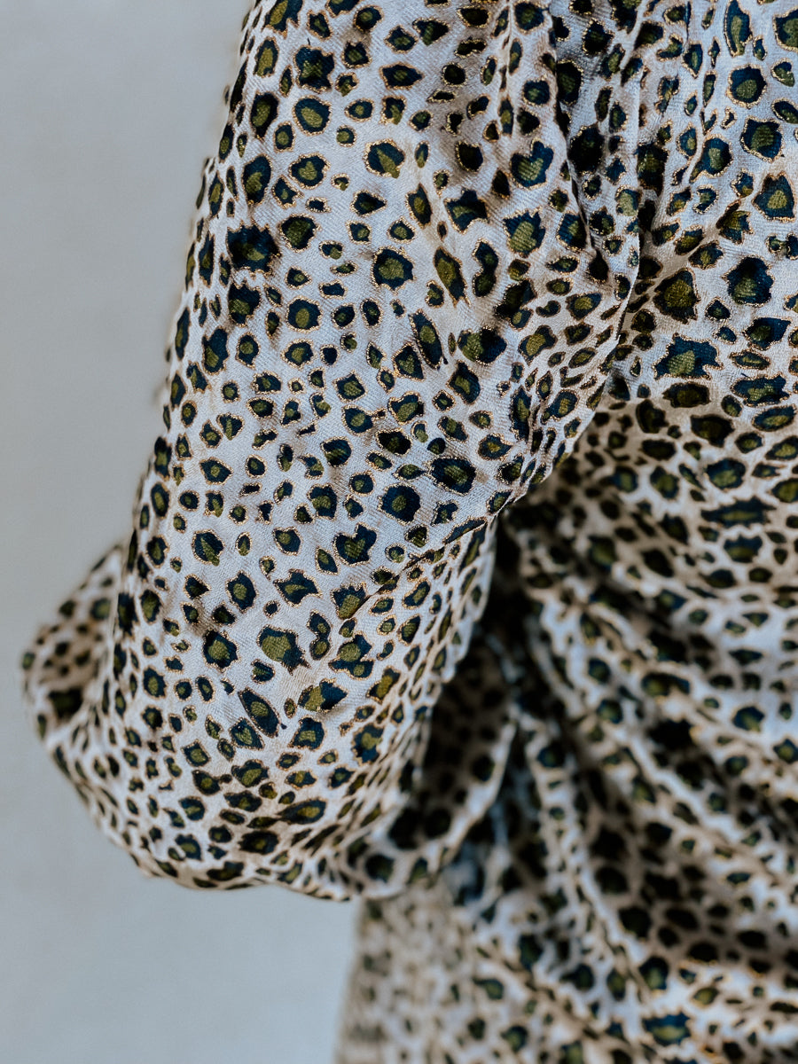 Layla Leopard Print Top - Olive