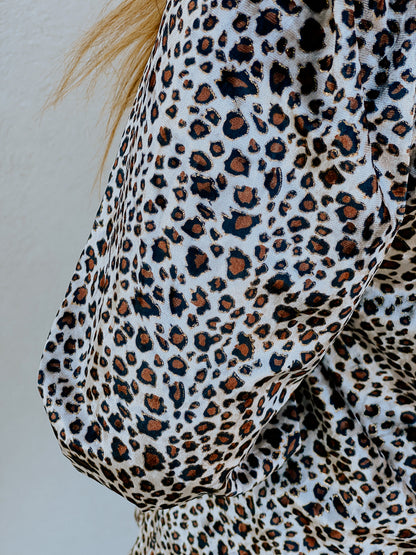 Layla Leopard Print Top - Brown