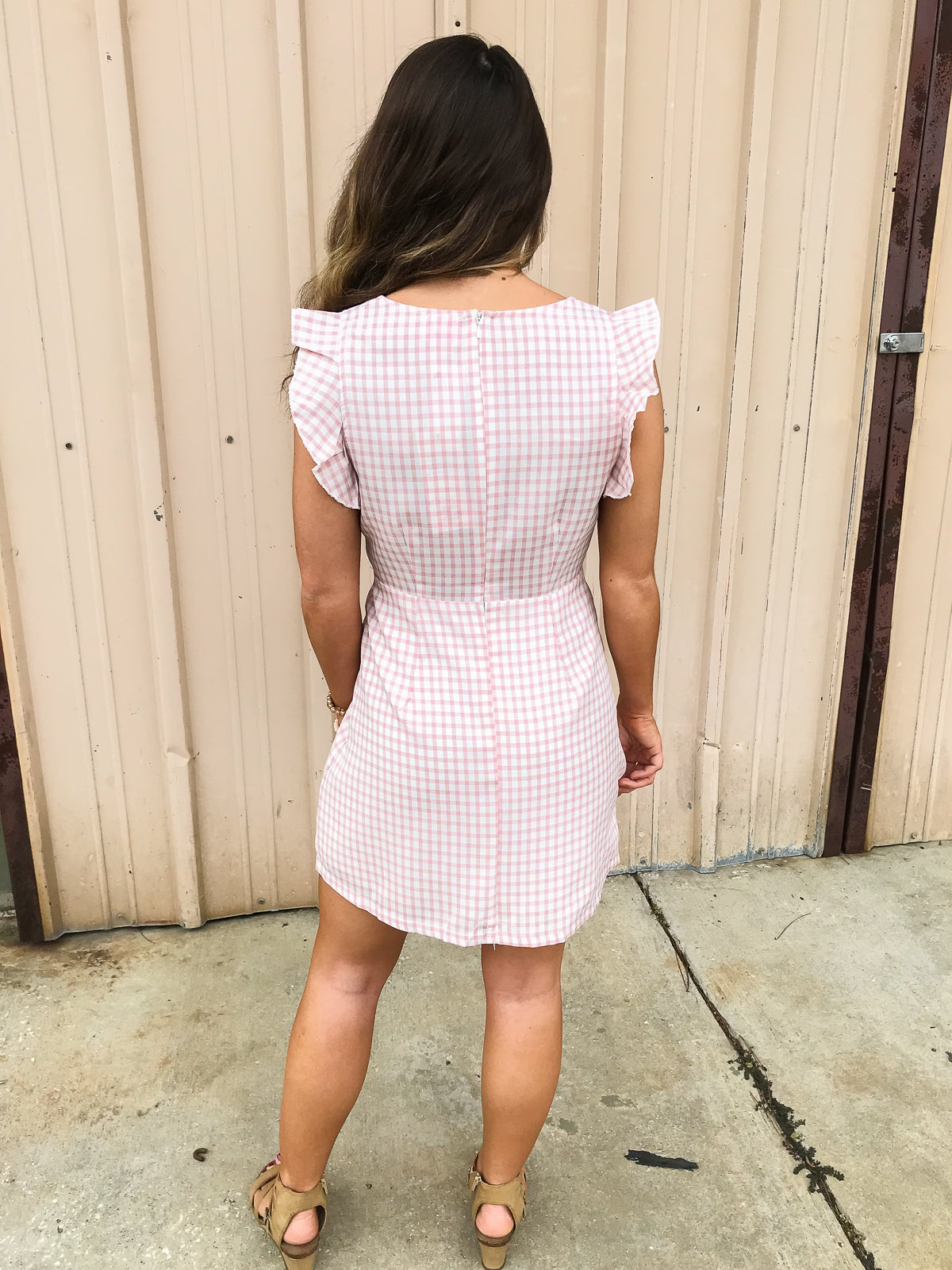 BuddyLove - Twiggy Dress - Pink Gingham - ellies-clothing-boutique