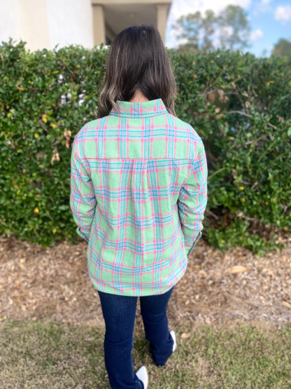 Ivy Plaid Flannel Top