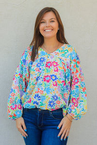 Jolie Top - Fuchsia Multi