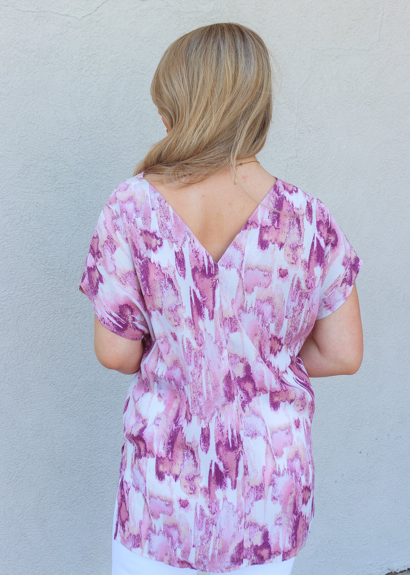 Sophie Top - Mauve/Purple Abstract