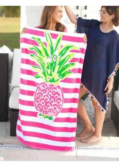 Stripe Pineapple Beach Towel