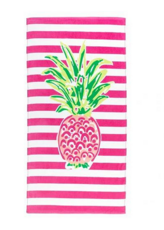 Stripe Pineapple Beach Towel
